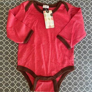 Babysoy Long Sleeve Bodysuit Pink Onesie 3-6 Months NWT NEW